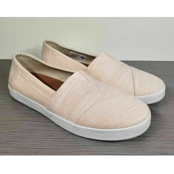 Toms Coated Bloom Slubby Cotton Canvas Avalon Sneaker, Womens Size 11 - Picture 3 of 9
